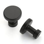 Asidrama 10 Pack 1-1/4 inch Matte Black Kitchen Cabinet Knobs Dresser Knobs Drawer Knobs Cabinet Hardware Zinc Knobs for Dresser Drawers