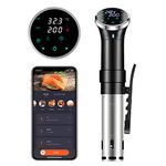 SURLABA Sous Vide Cooker, WiFi Precision Cooker 1100W, Slow Water Bath Cooking Machine with Temperature Range 25-95℃ & Timer Control, Thermal Immersion Circulator, Sous Vide Stick for Party, Christmas