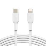 Belkin USB-C to Lightning Cable (iPhone Fast Charging Cable for iPhone 14, 13, 12 or earlier) Boost Charge MFi-Certified iPhone USB-C Cable (White, 1m)