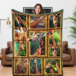 Cute Giraffe Blanket 50" x 60" Giraffe Fleece Throw Blanket for Women Throw Blanket for Couch Bed Men and Kids Super Soft Plush Giraffe Blanket Throw Fleece Blanket Animal Blanket