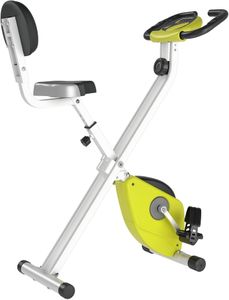 HOMCOM Folding Exercise Bike – Compact Indoor Cardio, Yellow