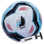 Franklin Sports MLS MLS Minnesota United FC Soccer Ball - MNUFC - Official Size 5 Soccer Ball - Soft Abrasion Resistant Cover - Official Size and Weight Soccer Ball - Air Pump Included