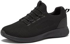 Avia Air Slip On Shoes for Men - Casual Comfortable Athletic Tennis Walking Sneakers for Men with Memory Foam - Black/Black, 11 Extra Wide