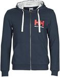 Helly-Hansen Men's Standard HH Logo Full Zip Hoodie, 597 Navy, Large