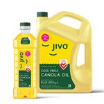 JIVO Canola Cold Press Oil,Healthiest Cooking Oil 5 LTR &Jivo Canola Oil,1 Litre Cold Press Healthy Cooking Oil