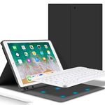 KenKe iPad Air 3rd Generation 10.5" Keyboard case with Pencil Holder, Detachable Wireless Magnetic Bluetooth Folio Rechargeable Keyboard 10.5 inch Cover for iPad Air 3 Keyboard case - (Black)