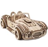 UGEARS Drift Cobra Racing Car 3D Puzzle Vintage 3D Puzzles Model Car Kit with Powerful Spring Motor - Car Model Kits for Adults to Build - Mechanical 3D Wooden Puzzles for Adults