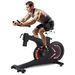 LET'S PLAY® Commercial Spin Bike Magnetic Gear Exercise Cycle with 28 kg Heavy-duty Flywheel, Comfortable Seat, Silent Belt Drive, Mobile Holder For Cardio Training And Workout at Home Gym