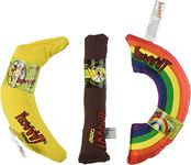 2-Pack YEOWWW! Organic Catnip 3-Toy Variety Pack with Cigar, Banana, and Rainbow