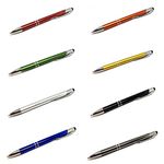TFD Supplies - 10 Pack Styluses with Pen - Capacitive Touch Screen with Ballpoint Writing Pen Sensitive Stylus - Assorted Mixed Colors