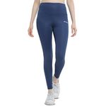 JOLGER High Waist Trendy Workout Tights for Women | Breathable Activewear with Elastic Waistband for Gym, Pilates, and Yoga Enthusiasts | Stretchable, Sweat-Wicking, and Stylish Indigo Blue