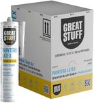 Great Stuff Acrylic Latex Paintable Caulking Sealant - White Caulk, Painters Caulk, Painters Latex Siliconized Acrylic Caulk, Paintable Caulk, White Caulking for Baseboards, Water Clean Up, 12 Pack