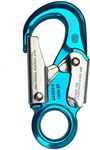 ProClimb Forged Aluminum Snaphook - Double Action Self Locking Gate, Captive Eye 23 kN - Blue