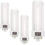 SLEEKLIGHTING 32 Watt T4 Tri Tube CFL 4 Pin GX24Q-3 Base Light Bulb 2700K 2030lm - Compact Fluorescent -Warm White Light 4pack