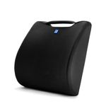 Back Good Orthosit Orthopedic Lumbar Support | Back Support Cushion |Three Way Support| Designed for Back Pain | (Black), High Density Moulded Foam