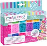 Make It Real - Heishi Beads with Storage Case - Jewelry & Charm Bracelet Making Kit with Storage Case - Friendship Bracelet Set with Beads, Charms & Thread - Arts & Crafts Bead Kit for Girls