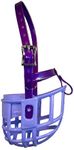 Birdwell Enterprises - Plastic Dog Muzzle with Adjustable Plastic Coated Nylon Headstall - Made in The USA - (Medium, Purple)