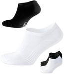 SONNORS 6-Pairs Ankle Socks for Mens Womens - Low Cut Short Summer Girls Trainer Socks Size 3-5 Black & White