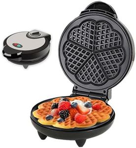 Waffle Maker, Portable Heart Waffle Maker,1200W Non-Stick Heart Waffler Griddle with Indicator Light and Deep Fill Cooking Plates,Ideal for Children's Birthdays, Easter and Christmas