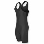 adidas aS101s Lycra Solid Wrestling Singlet - Black - Large, Black, Large