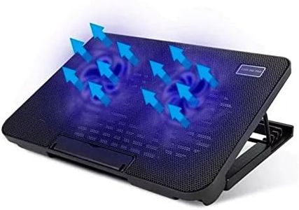 Tapis de Refroidissement pour Ordinateur Portable, Refroidisseur pour Ordinateur Portable de Jeu Avec Double Ventilateur, Design Lumineux, USB pour Appareils 14 Pouces 15 Pouces 17 Pouces