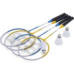 Toyrific Sportline 4 Player Pro Badminton Set, Family Back Garden Games, 4x26 Badminton Rackets and 2 Shuttlecocks