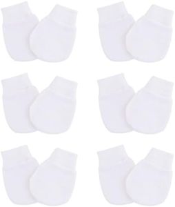 6 Pairs Baby Mittens No Scratch Mittens Infant Soft Gloves Mittens for 0-6 Months Boys Girls