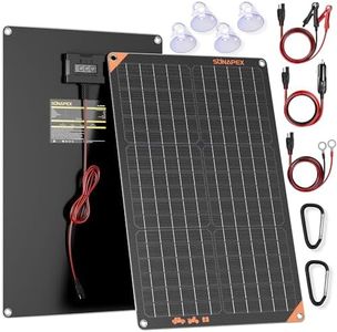 SUNAPEX 12V 30Watt Solar Trickle Charger Maintainer - Waterproof Solar Powered Battery Charger - Solar Panel Kit Built-in Smart Charge Controller for Car Rv Trailer Truck Boat Automotive Marine