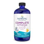 Nordic Naturals Complete Omega 3 Fish Oil Supplement | 1270 Mg Omega 3 Fish Oil | EPA & DHA Supplement With Gla, Oa | Fish Oil Omega 3 6 9 Dietary Supplement | Lemon Fish Oil Syrup 16 Fl Oz (473 ml)