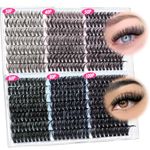 calphdiar Cluster Lashes Wispy Individual Eyelashes D Curl Lash Clusters 420PCS Eyelash Clusters 30D+40D+50D+60D+80D+100D Mixed Volume Lashes Individual Cluster 10-18MM DIY Eyelash Extensions at Home