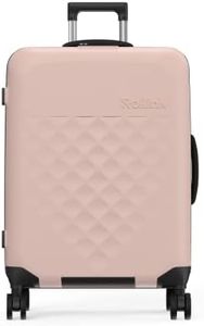 Rollink Vega 360 Spinner – Valigia leggera e pieghevole per risparmiare spazio. (Rose Smoke, Check In M), Rose Smoke., Check In M, casual