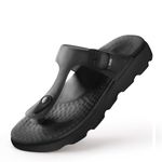Frido Cloud Comfort Sandal for Women | Lightweight Footwear with Soft PU Cushioned Footbed | Arch & Heel Support | Anti-Skid Sole, Adjustable Buckle Strap | Women's Footwear | Black (8 UK-41 EUR)