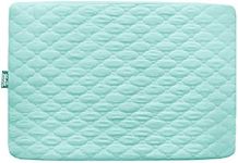 Waterproof Pack n Play Sheet Quilted, Pack and Play Mattress Pad Cover 39" X 27" fits for Baby Foldable and Playard Mattress, Portable Mini Crib, Aqua