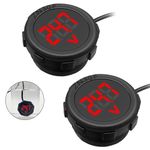Hoembpn 2pcs DC 4V-100V Car LED Digital Voltmeter Display Waterproof, Voltage Monitor Battery Voltage Tester For Motorcycle Boat Truck Camper Caravan ATV UTV Marine(Red)