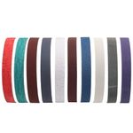 40-Pack 1/2" x 18" Sanding Belts,4 Each of 40/80/120/240/400/600/800/1000/2500/5000 Grits 1/2 x 18 Inch Sander Belts for Air File Belt Sander, Woodworking, Metal Polishing, Derusting