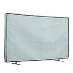 kwmobile Dust Cover for 55" TV - Linen TV Display Protector for TVs - Protect Your TV Screen - Light Grey