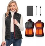 Vofuoti Heated Vest Women with Battery Pack Included, Lightweight USB Rechargeable Electric Heating Vest