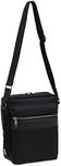 World Traveler No. 17241 Elan Shoulder Bag, Black, H25×W20×D7cm