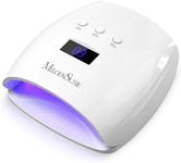 Melodysusie UV Nail Lamp, Plus30T UV Light for Gel Nails True 54W Professional Led Nail Dryer with 3 Timer, Smart Sensor, LCD Display, Detachable Tray Fast Curng Nail Art Tools Manicure Accessories