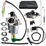 Strongthium 420cc 389cc Generator Tune Up Parts Kit Carburetor for Honda Champion Predator Generac + Spark Plug + Air Filter Assembly + Automatic Voltage Regulator + Carbon Brush + More