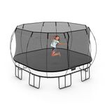 Springfree Square Trampolines for Kids & Adults – Safe Outdoor Trampoline with Net & No Springs (Jumbo Square (13ft x 13ft)