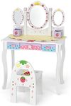 HONEY JOY Kids Vanity Table & Chair