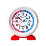 ertt EasyRead Time Teacher Alarm Clock For Kids - Learn The Time Childrens Alarm Clock - Boys & Girls Alarm Clocks For Bedroom Time Teaching Design, Blue Past/To Face & Night Light - Childrens Clocks