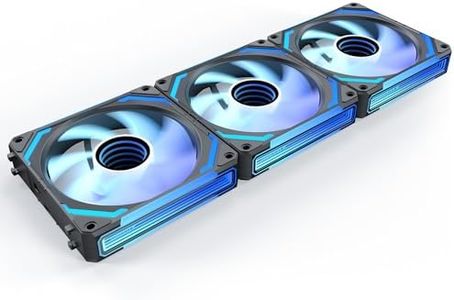 AsiaHorse COSMIQ 120mm PC RGB Fans Computer Case Fans, 5V 3-PIN Connector Daisy Chain PWM Cooling with Controller for Cases CPU Liquid Coolers (Black COSMIQ Forward, Black-3)