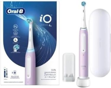 Oral-B iO Series 4 Electric Toothbrush/Electric Toothbrush, 4 Cleaning Modes for Dental Care, Magnetic Technology, Travel Case, Gift Man/Women, Designed by Brown, Lavender