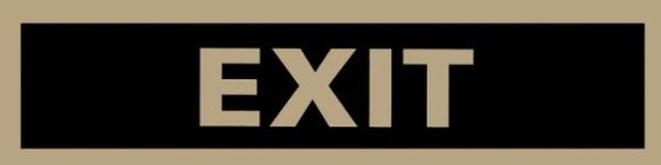 Headline Sign 9359 Self-Stick, Exit, 2-Inch by 8-Inch