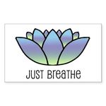 CafePress Just Breathe Rectangle Sticker Rectangle Bumper Sticker Car Decal