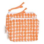 House of Quirk Sanitary Napkin Storage Bag, Menstrual Pad Bag with Zipper, Napkin Storage for Purse, First Period ((Set of 2, Orange Cubes))