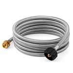 Kohree 12FT Propane Adapter Hose for Weber Q1200 1000 Grill, 1 lb to 20 lb Converter Hose for QCC1/Type1 Tank Connects Portable Grill Mr.Heater Buddy Heater Propane Burner - Safety Certified