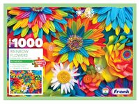 Frank Rainbow Flowers 1000 Pieces Jigsaw Puzzle for Kids 15+ Years and Adults – Fun and Challenging Having Realistic Illustrations – Puzzles for Focus, Memory, Mental Boost - 34023